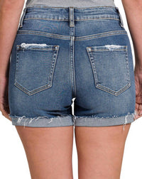 Zenana - Carli Cuffed Shorts