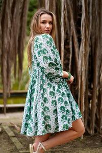 Dolma - Raya Block Printed Mini Dress