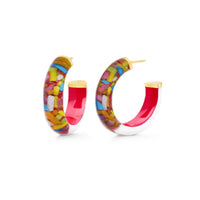 Gold & Honey - Women's Sprinkles Illusion Hoop Earrings