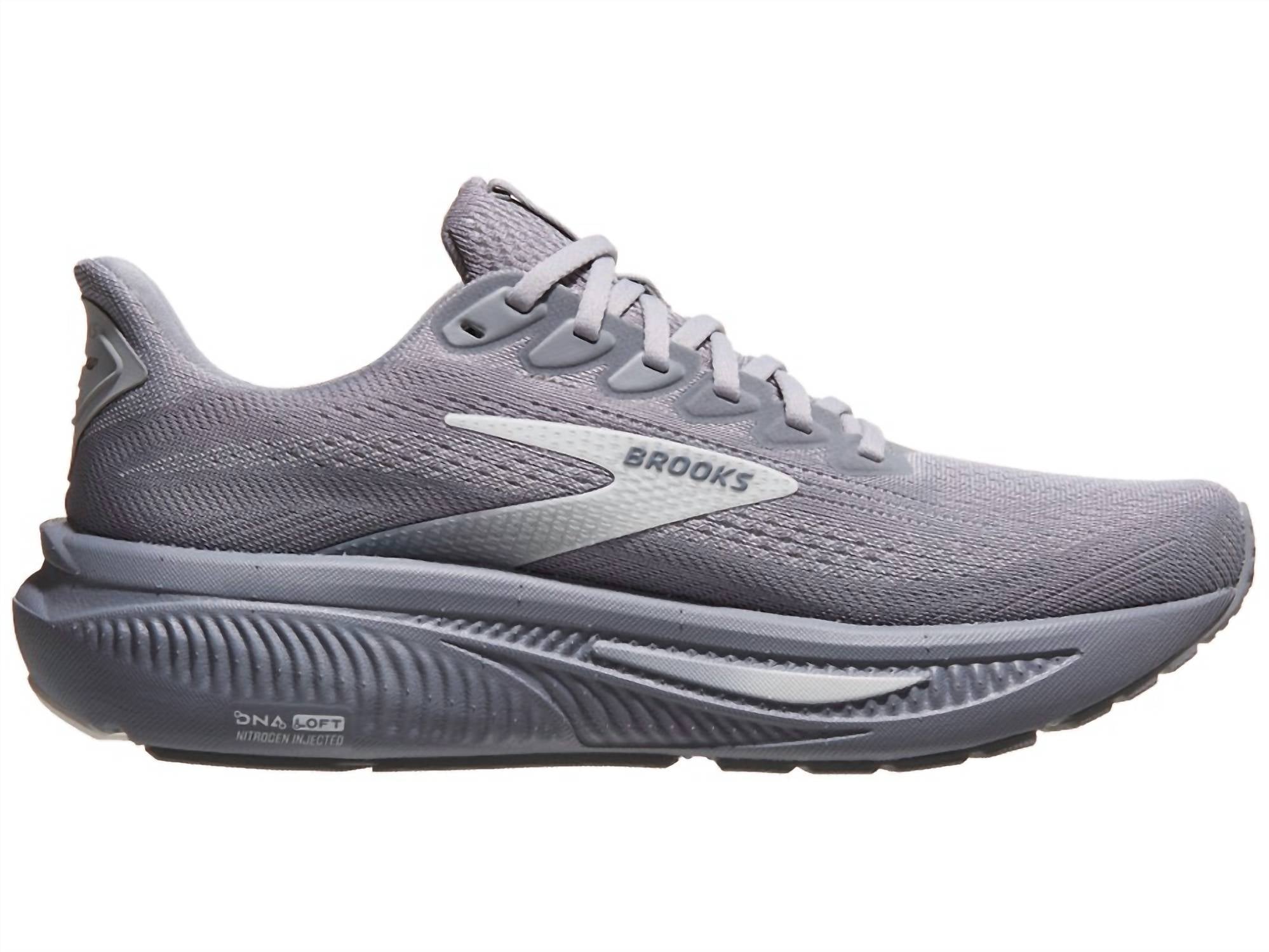 BROOKS Men's Ghost 17 Sneaker in primer gray oyster mushroom - men's sneaker - alternate view