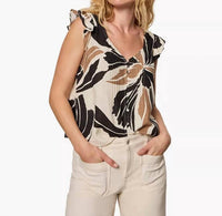 Sanctuary - Within Time Button Linen Shell Top