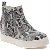 J/Slides - Women's Sky Leather Wedge Sneakers