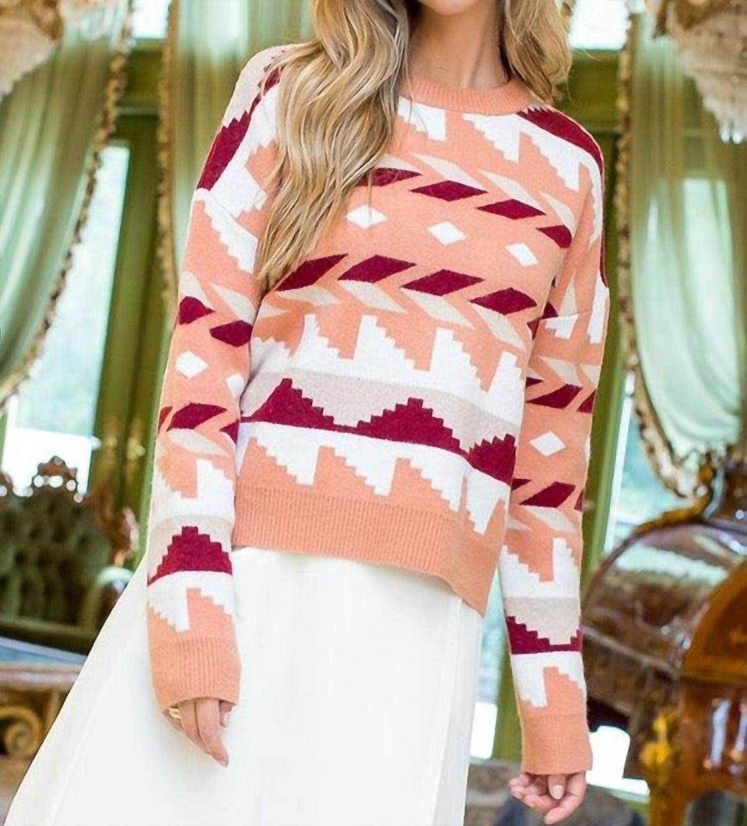 Thml - Geo Print Crewneck Sweater