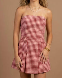 Day + Moon - Go Team Checkered Mini Romper