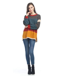 Papillon - Color Blocked Crew Sweater