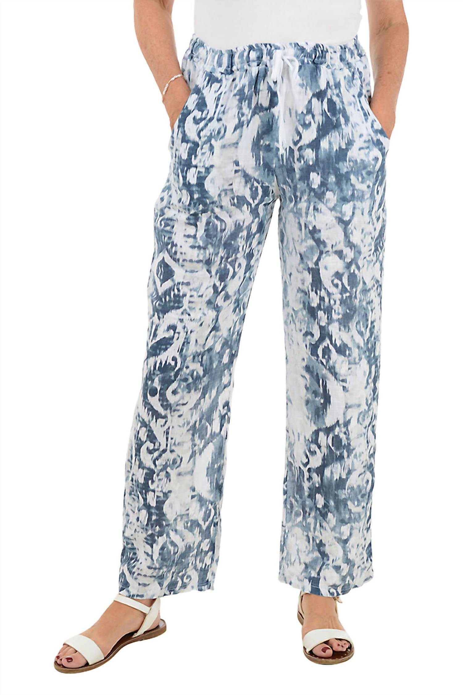 Look Mode Usa - Look Mode Printed Linen Pant