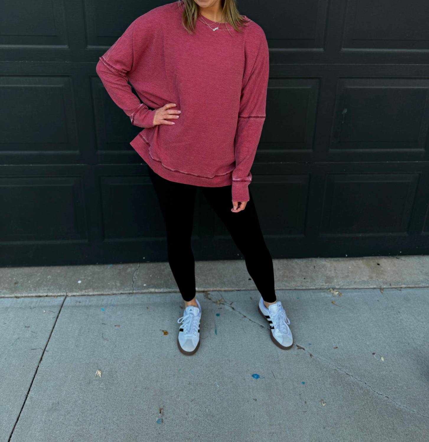 Mono B - Waffle Ribbed Pullover