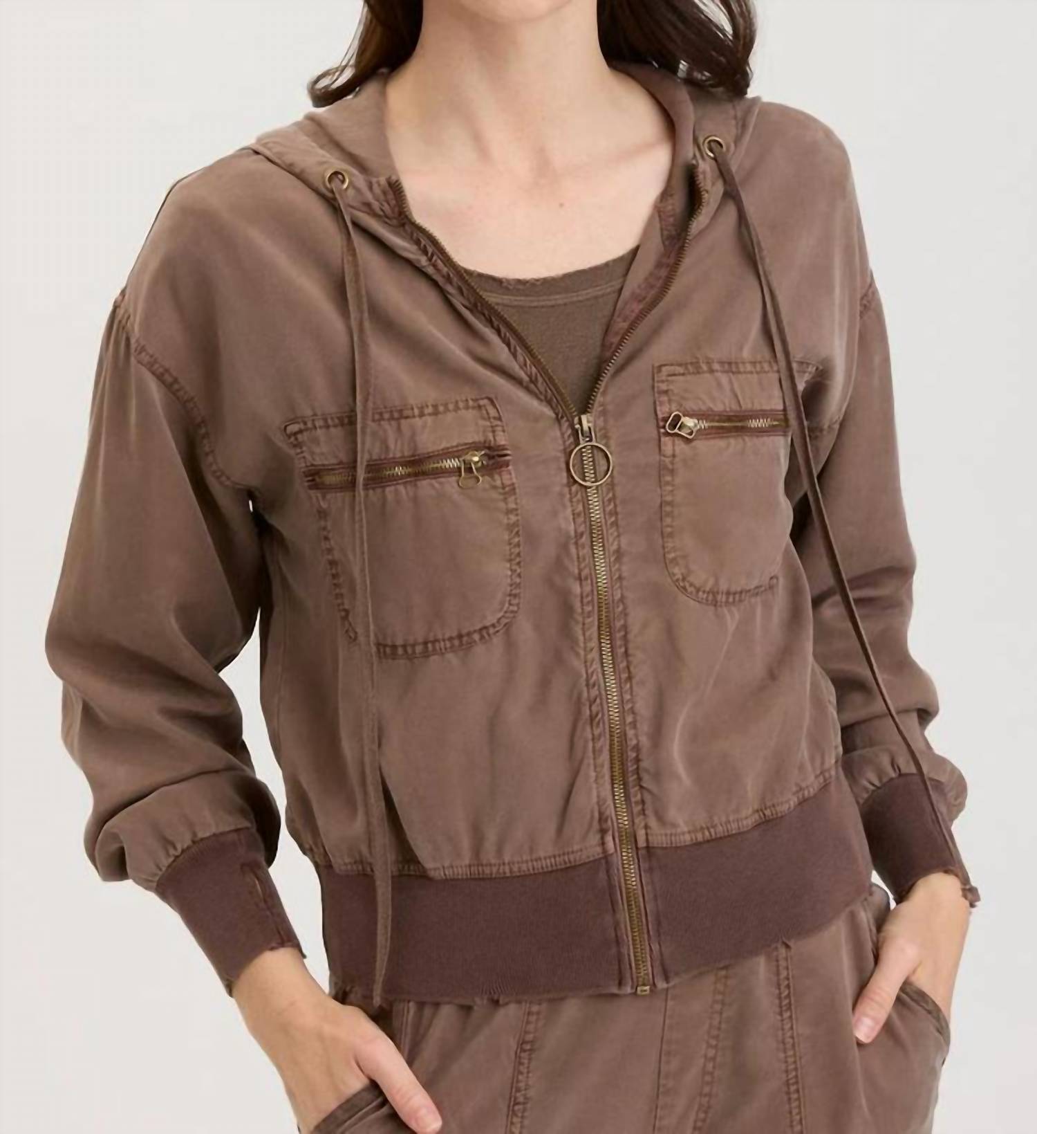 Xcvi - Karney Distressed Bomber Jacket