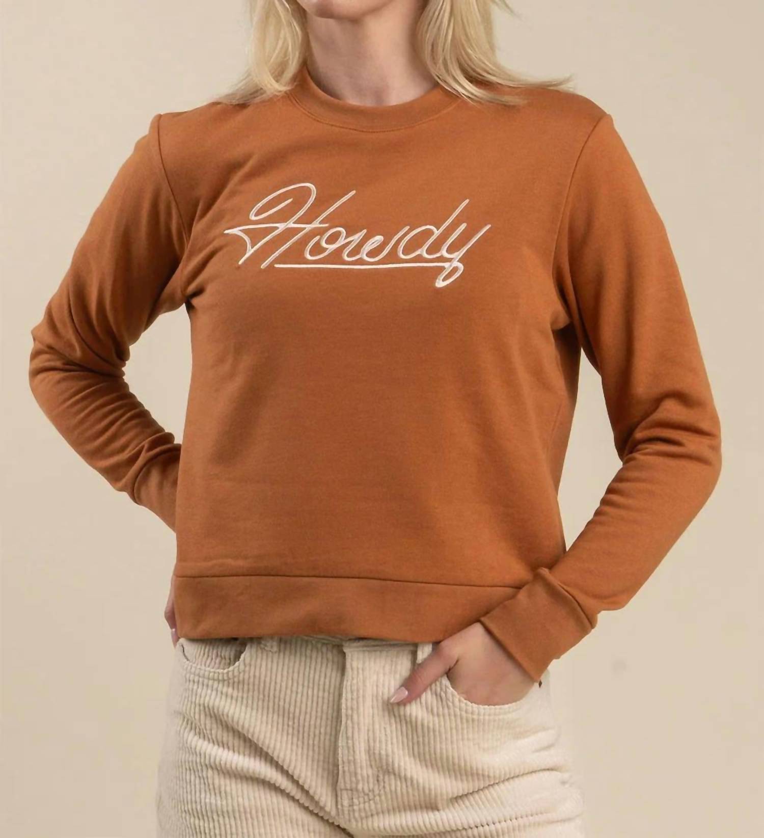 Sendero Provisions Co. - HOWDY DROP SHOULDER SWEATSHIRT