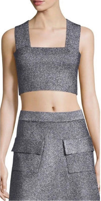 A.L.C. - Metallic Knit Crop Top
