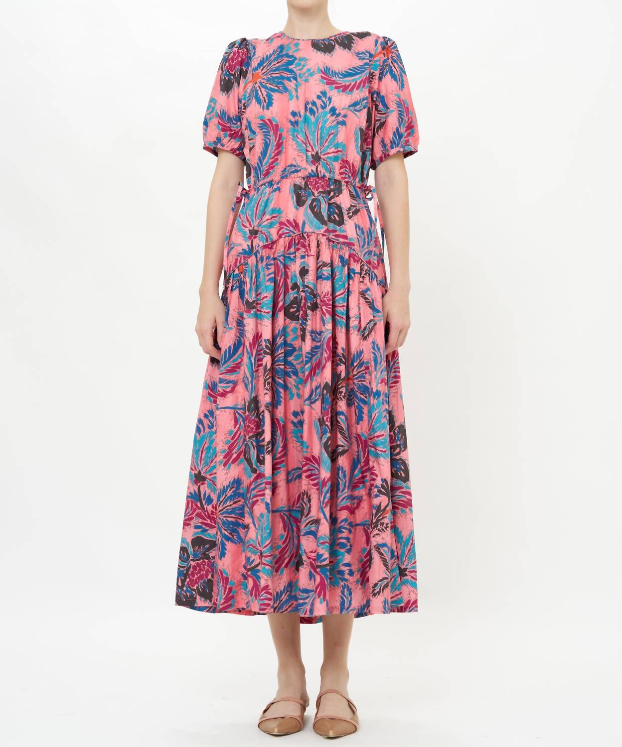 Oliphant - Piped Puff Sleeve Maxi Dress