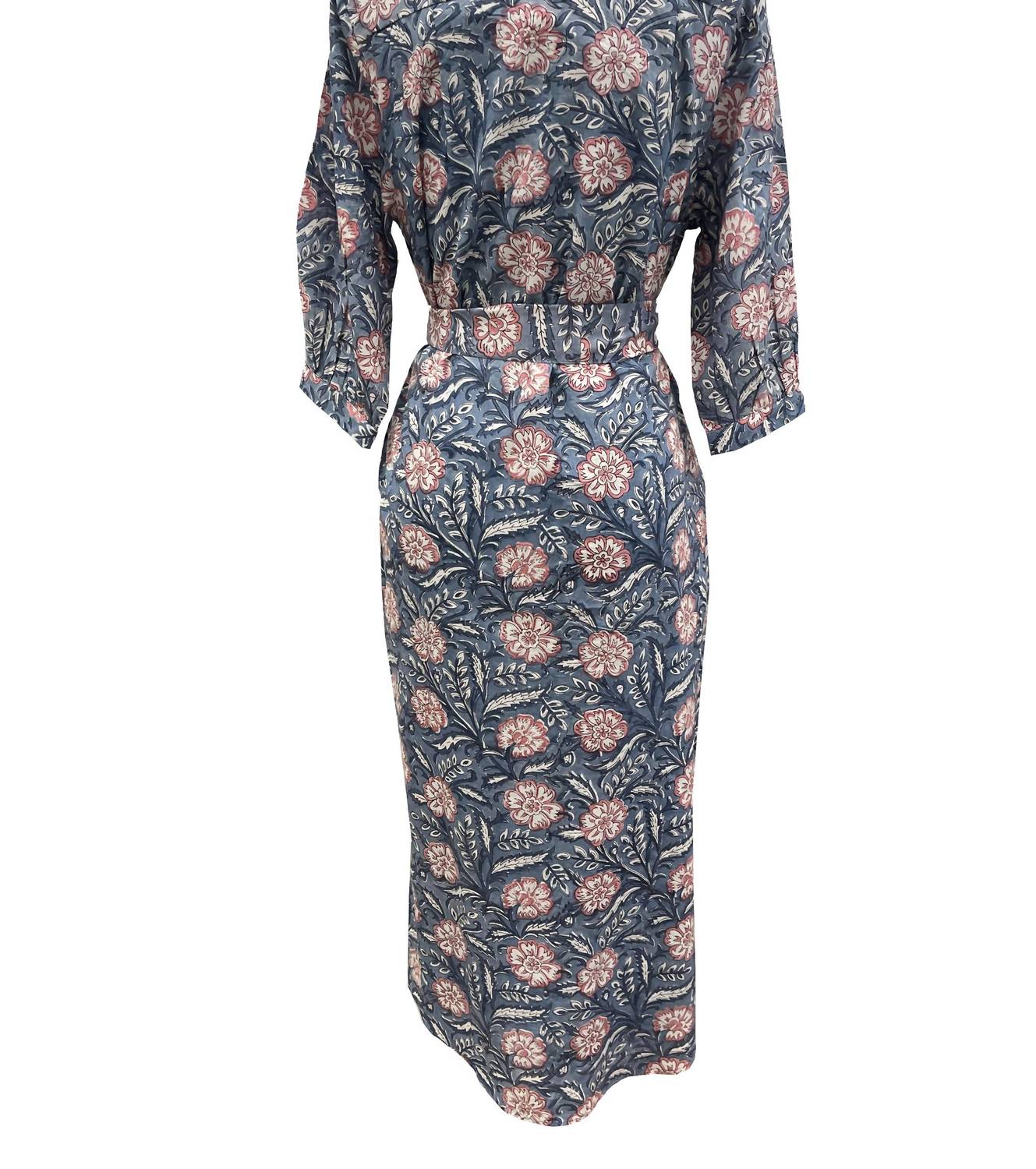 SOLEIL DE MER Rosey Maxi Dress in blue pink - women's dress - alternate view