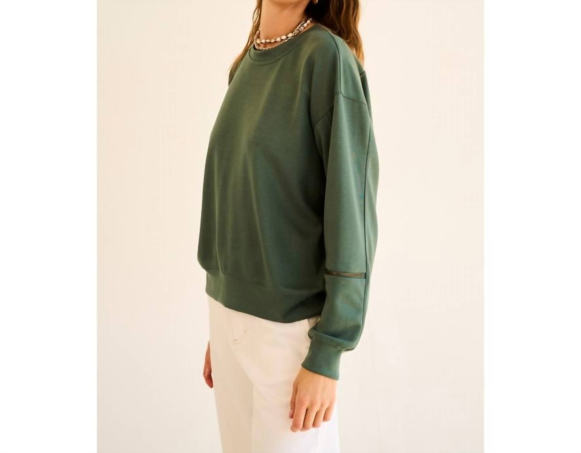 The Greii - sweater pullover with zipper on sleeve