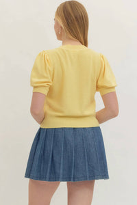 Entro - Scarlett Puff Sleeve Knit Top
