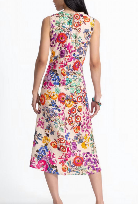 Johnny Was - Women's Evalon Linen Chevron Tank Dress