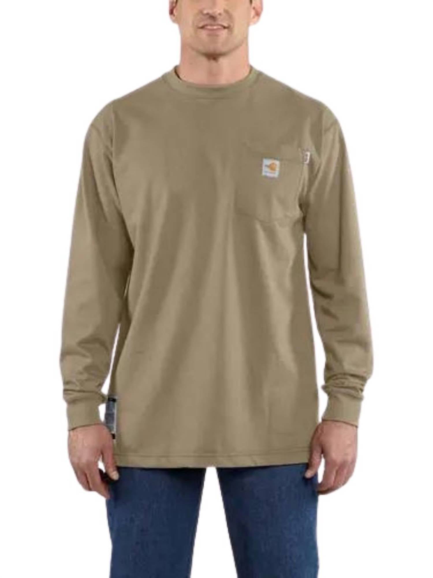 Carhartt - Men's Flame Resistant Cotton Long Sleeve T-shirt. - Tall