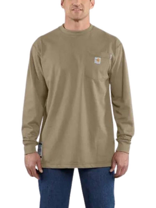 Carhartt - Men's Flame Resistant Cotton Long Sleeve T-shirt. - Tall