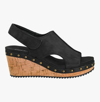 Corkys Footwear Women's For Keeps Wedge Sandals in black - women's shoe - view 5