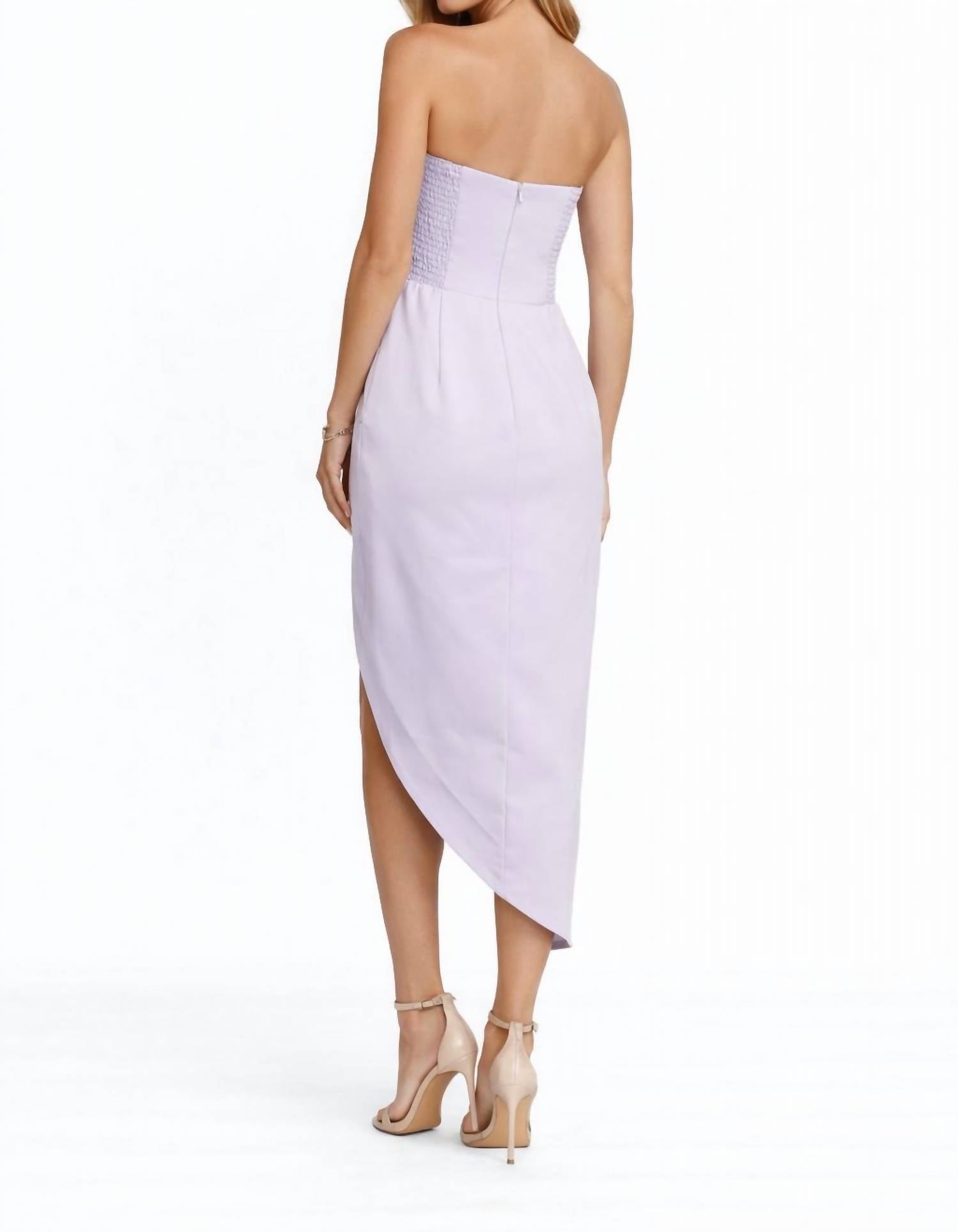 Amanda Uprichard - Strapless Asymmetrical Midi Dress