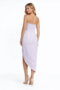 Amanda Uprichard - Strapless Asymmetrical Midi Dress