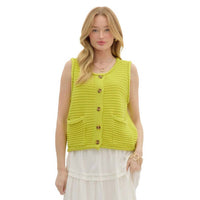 Entro - Chartreuse Fashion Vest