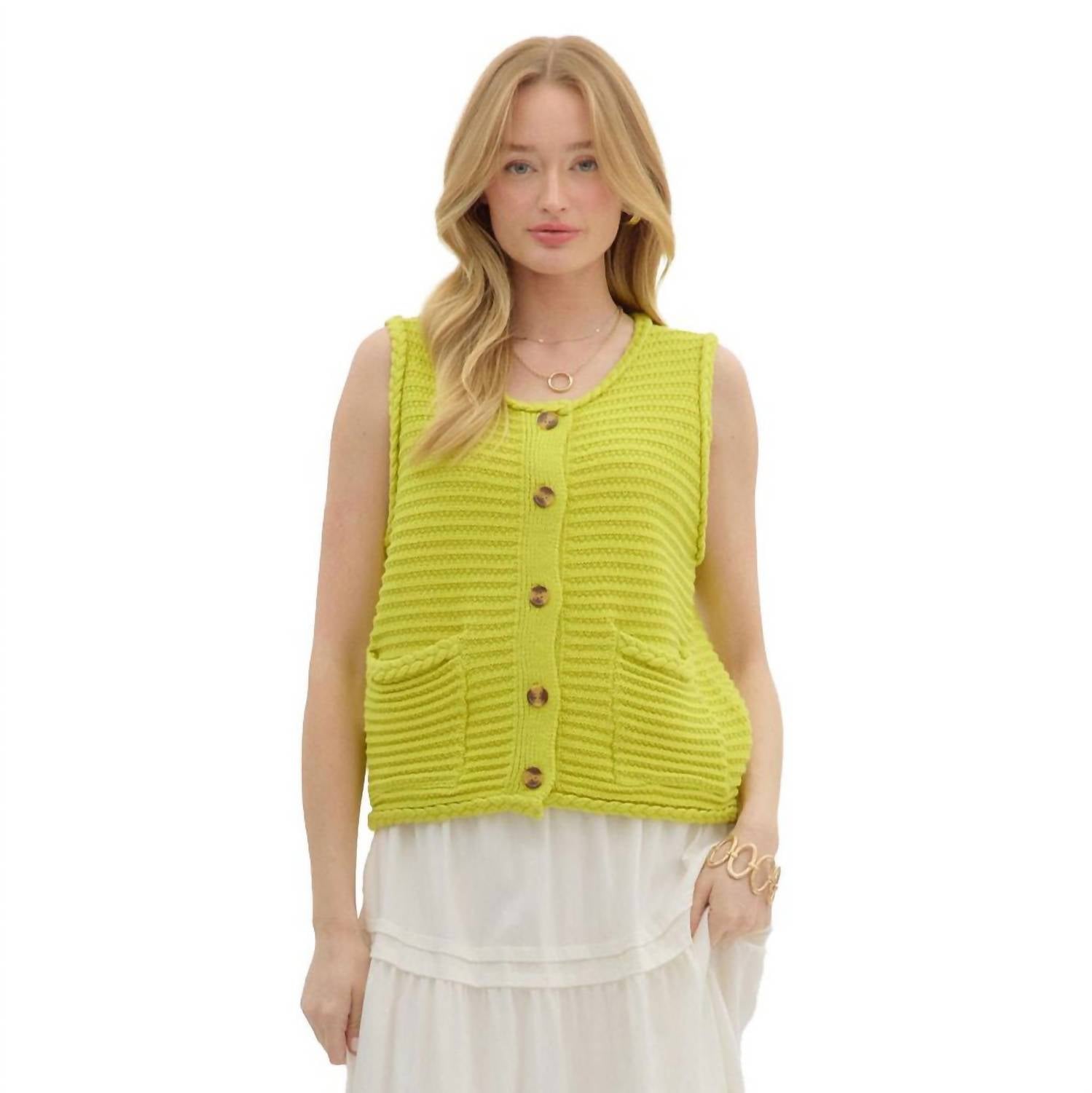 Entro - Chartreuse Fashion Vest