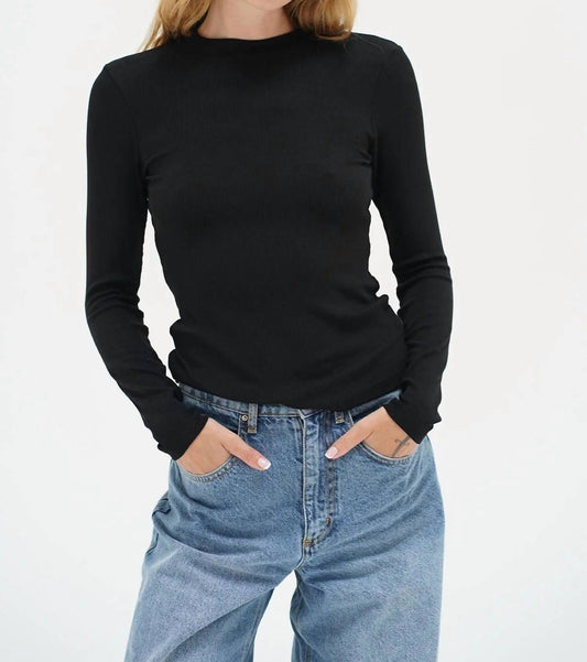 Lna - Dalston Ribbed Long Sleeve Top