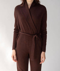 SSKEIN Wrap Neck Jumpsuit in mahogany 1 - women's pants - view 4