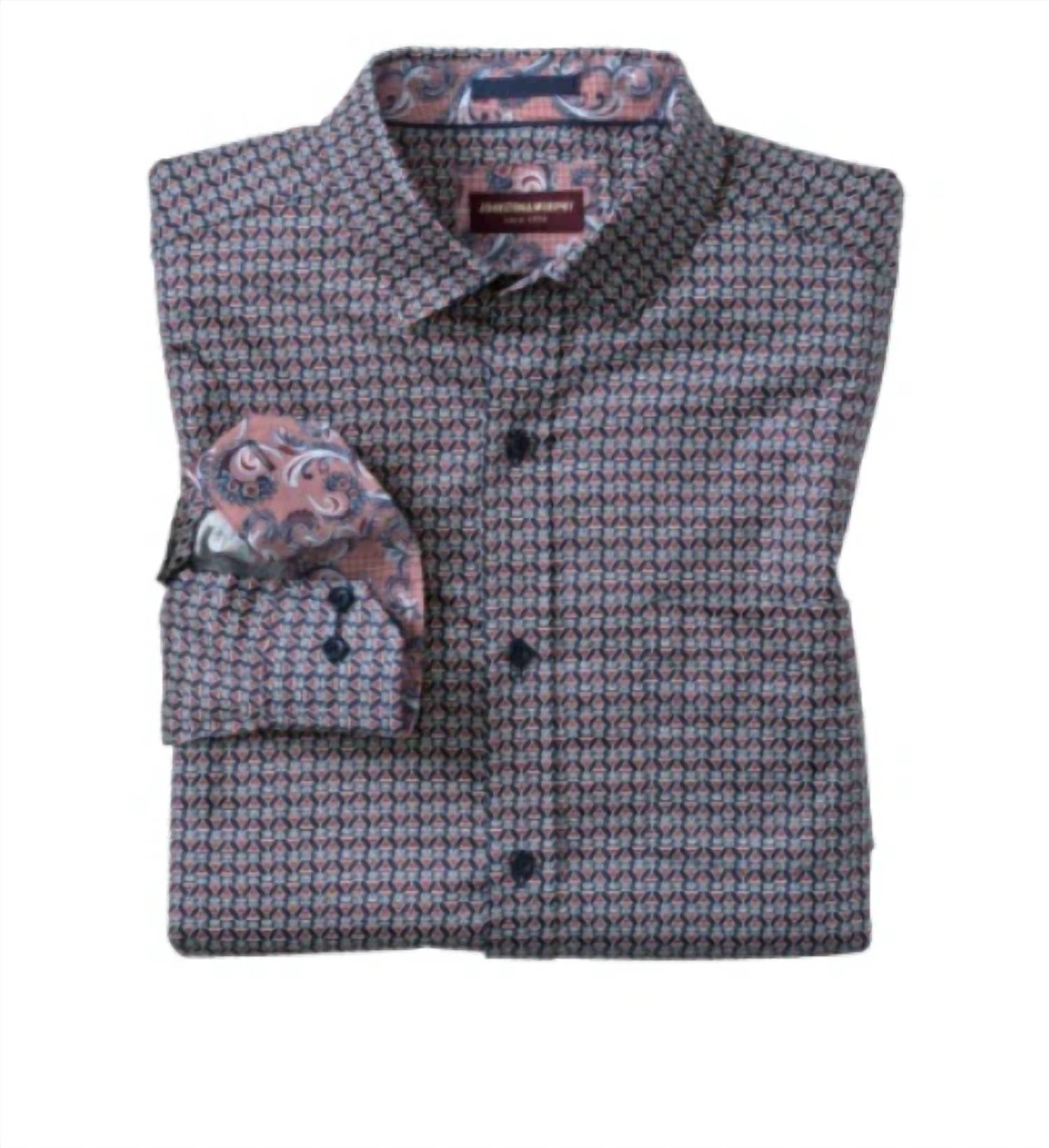 Johnston & Murphy - Men's Printed Cotton Shirt