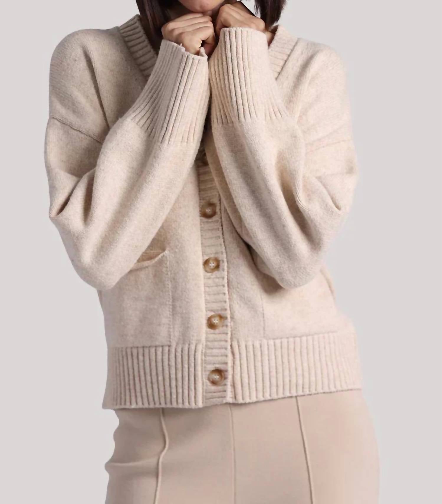 Minnie Rose - Luxe Cotton Blend V Neck Cardigan
