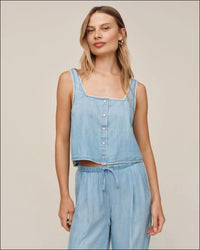 Bella Dahl - Square Neck Button Front Tank