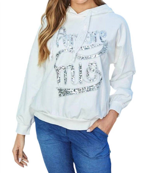 Venti6 - Amore Mio Sequined Sweatshirt Hoodie