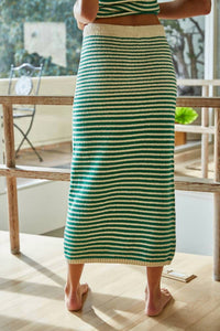 By Together - Knit Sweater Striped Midi Skirt