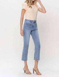 Vervet By Flying Monkey - Julia Kick Flare Front Pocket Denim Jeans