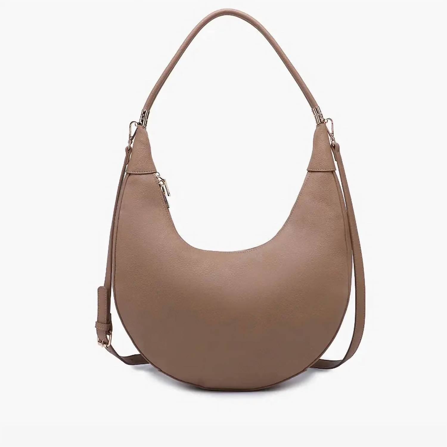 Jen & Co. Women's Alex Crescent Crossbody Bag With Convertible Straps in taupe - women's bag