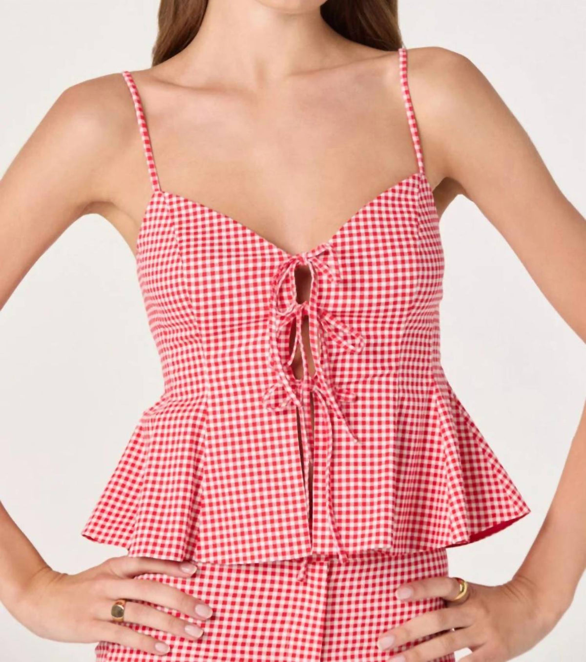 Astr - Alma Gingham Top