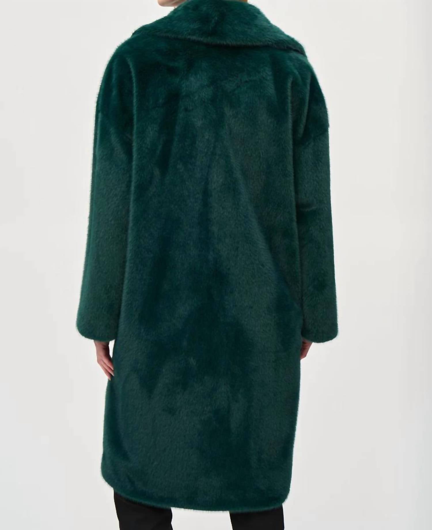 Joseph Ribkoff - FAUX FUR STRAIGHT COAT