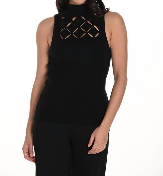 Frank Lyman - Mock Neck Sleeveless Top