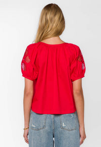 Velvet Heart - Flora Short Puff Sleeve Top