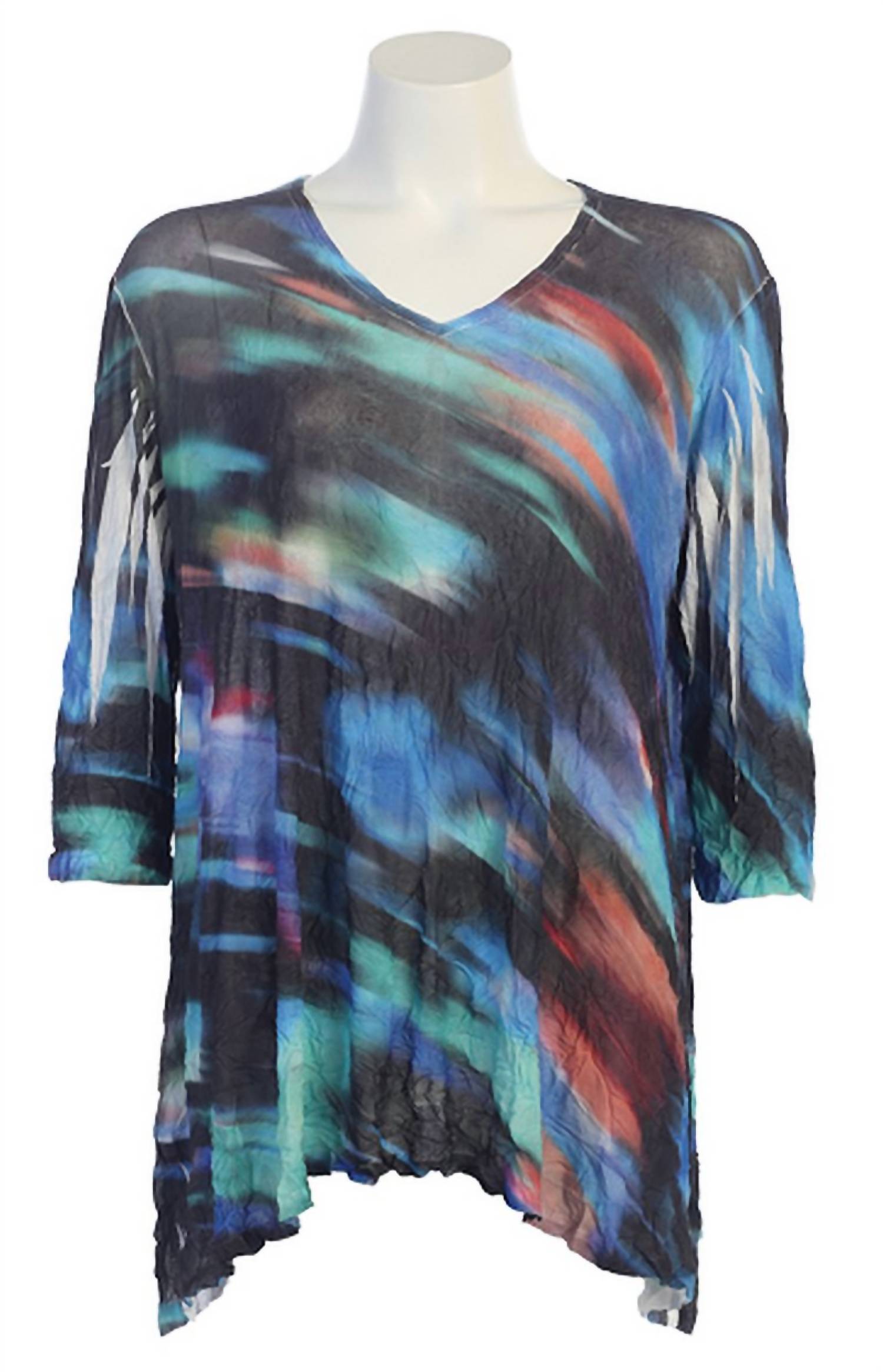 Jess & Jane - Spectra Soft Mesh Crushed Tunic Top