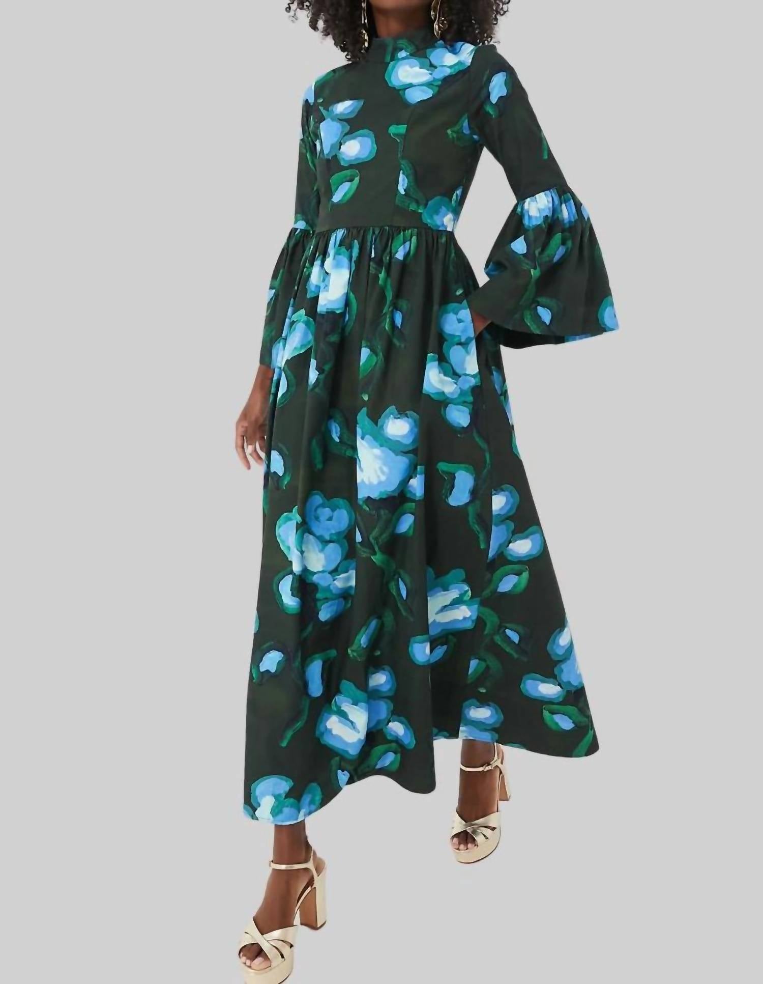 De Loreta - Verde Print Matilda Maxi Dress