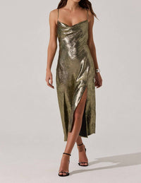 Astr - Gaia Metallic Midi Dress