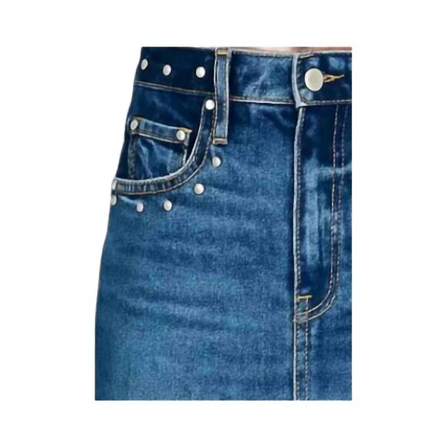 PISTOLA Skye Grommet Skirt in artemis - women's skirt - alternate view