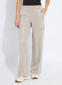 Lysse - Women's Callie Patent Foil Vegan Suede Cargo Pant