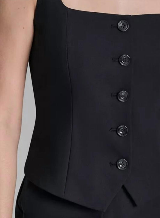 Dkny - Sleeveless Square-neck Vest