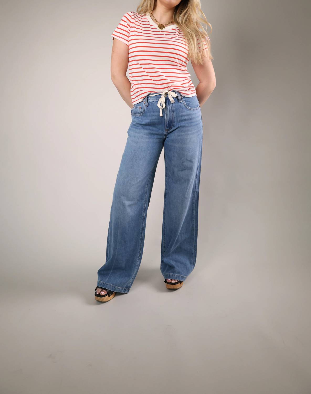 Pistola - Women's Jadyn Draw Cord Palazzo Jeans