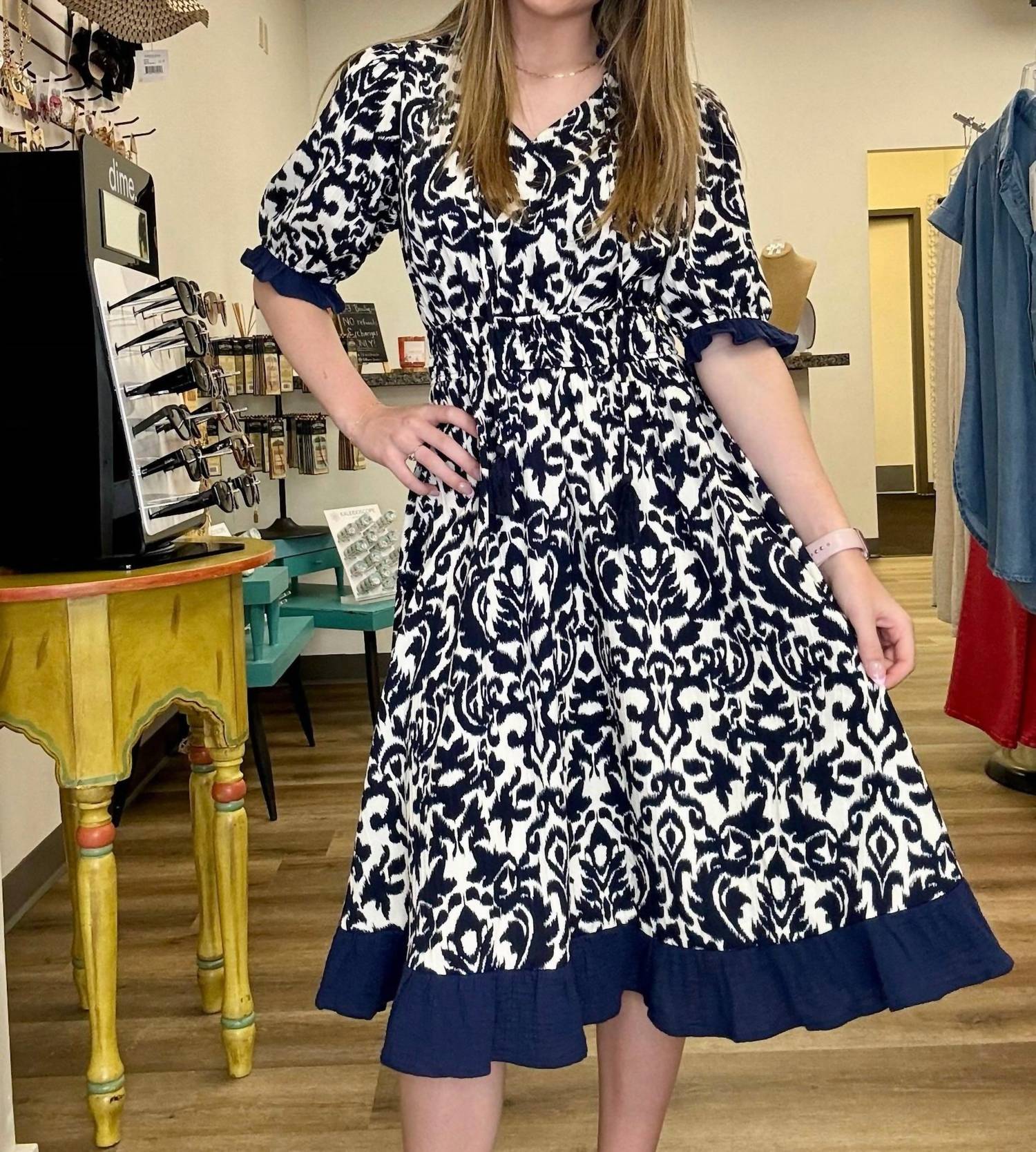 Voy - Ruffle Detail Midi Dress