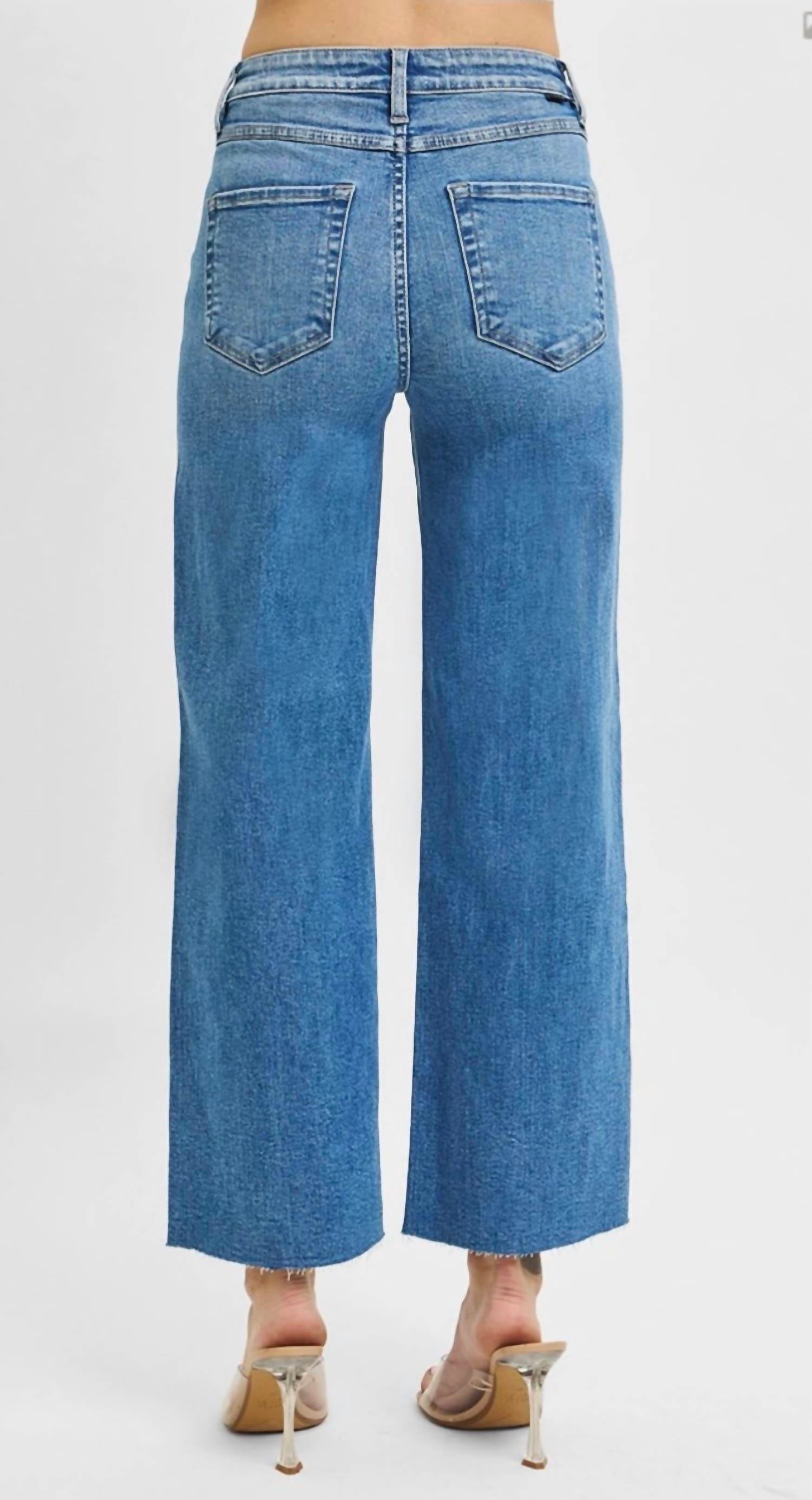 Risen - Dane High Rise Crop Wide Leg Jeans
