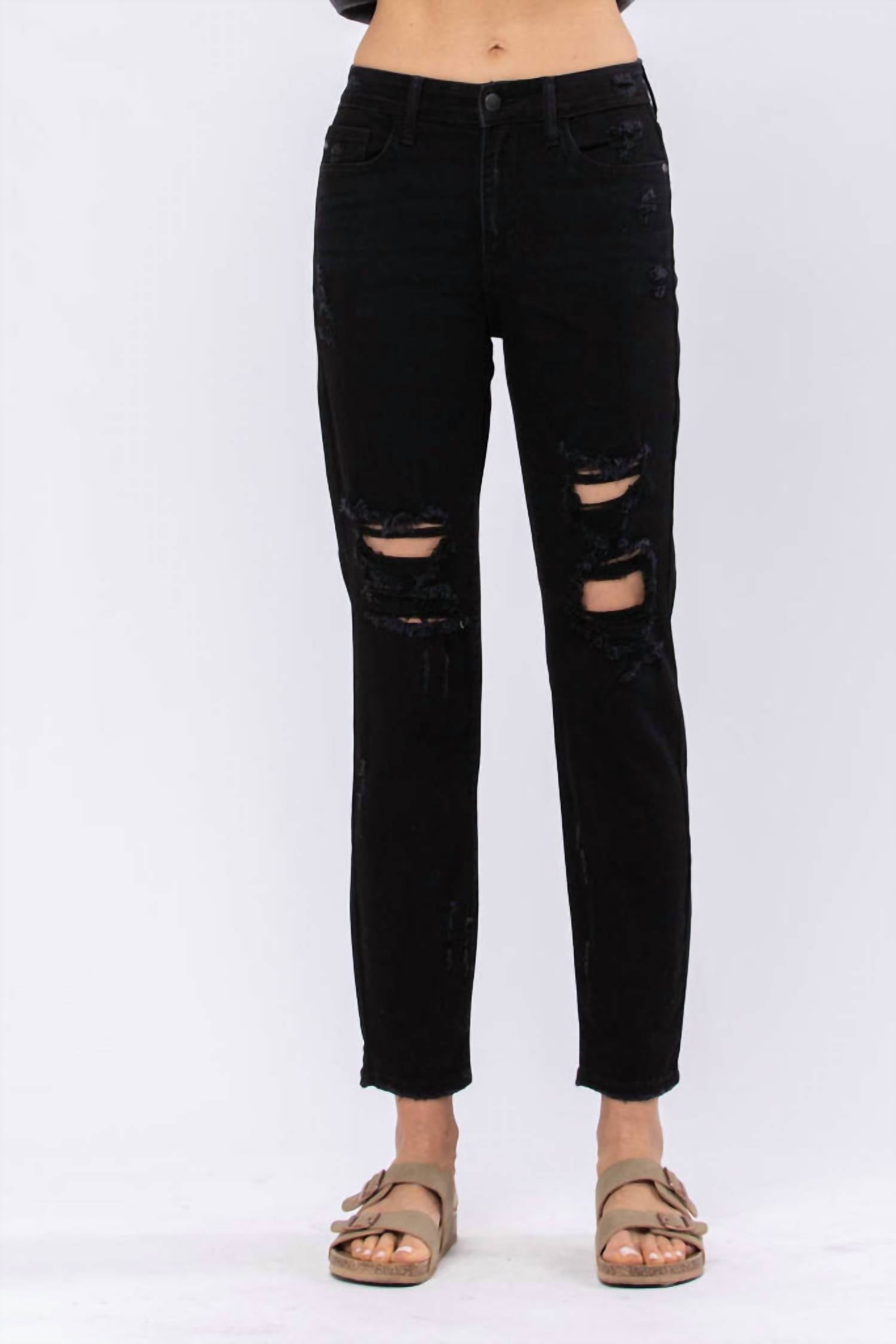 Judy Blue - Destroyed Boyfriend Jeans - Plus