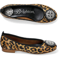 Brighton Women's Aleta Ballerina Flats in leopard print - women's flats - detail view